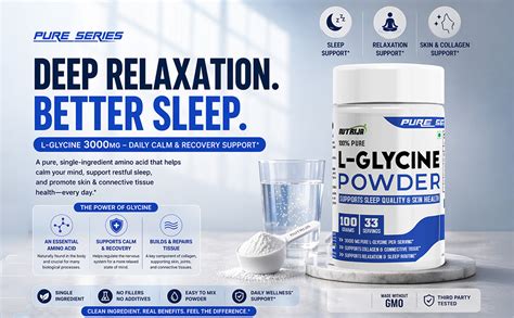 Buy NutriJa L-Glycine Powder 100g | 3000mg Per Serving | 100% Pure Free ...