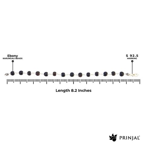 Karungali Beads Silver Bracelet – Prinjal Jewels