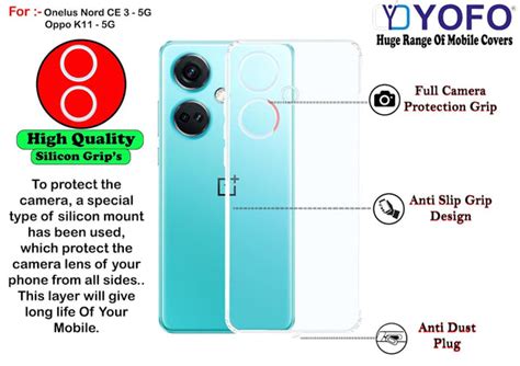 YOFO Back Cover for OnePlus Nord CE 3/Oppo K11-5G (SlimFlexible|Silico ...