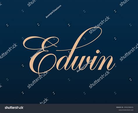 Modern Edwin Name Logo Vector Creative Stock Vector (Royalty Free ...