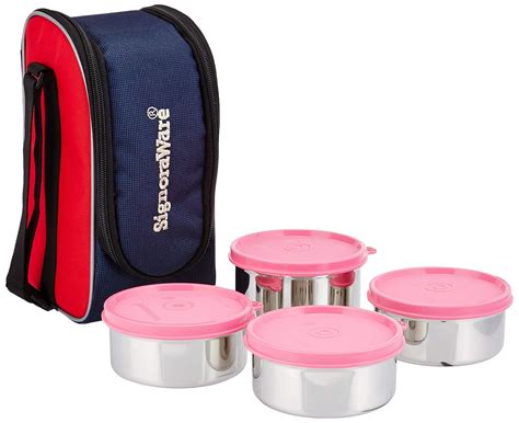 Buy Signoraware Executive Max Fresh Stainless Steel Lunch Box Set, Set ...
