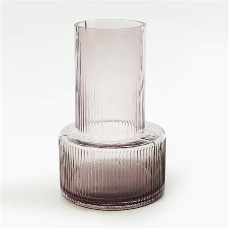 Buy Brian Glass Ribbed Vase from Home Centre at just INR 1499.0