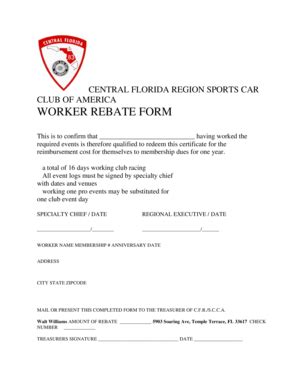 Fillable Online Central Florida Region Sports Car Club of America ...