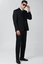 Buy Men Black Solid Slim Fit Formal Two Piece Suit Online - 703548 ...