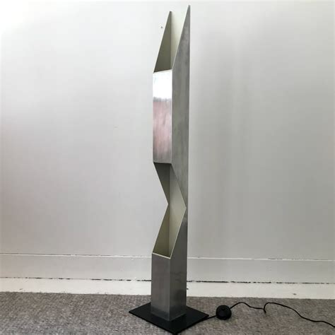 Modernist Chrome Pillar Floor Lamp