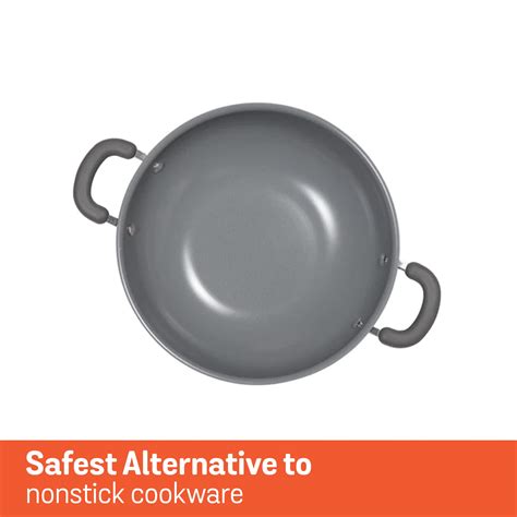 Meyer Anzen Ceramic Coated Cookware 20cm Wok / Kadai with Lid