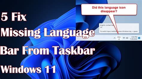Missing Taskbar Language 的图像结果