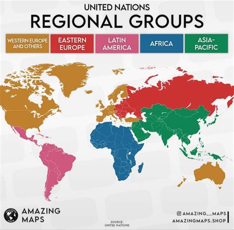 Regional groups according to United Nations: : r/MapPorn