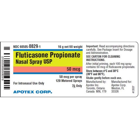 Fluticasone Propionate, 50mcg, Nasal Spray | Bound Tree