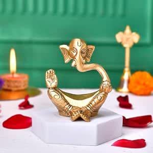 Buy CraftVatika Brass Ganesha Ganpati Idol Murti Statue for Home Dcor ...