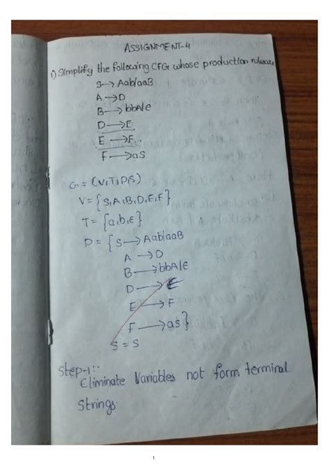 Kaagaz 20230709 212626650819 - 1) simplify the following CFG whose ...