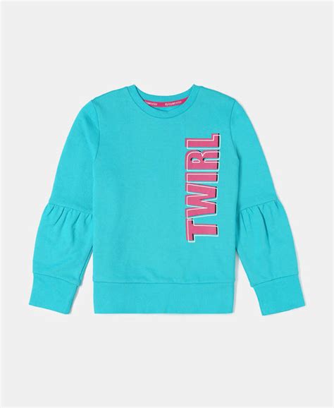 Buy Girl's Super Combed Cotton French Terry Graphic Printed Sweatshirt ...
