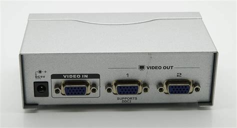 MARX VGA 1 in 2 Out 2 Port VGA Splitter Press Button Two Way VGA Video ...