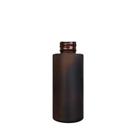 100ml Amber Frosted Flat Shoulder Glass Bottles 20mm – Glass Planet ...
