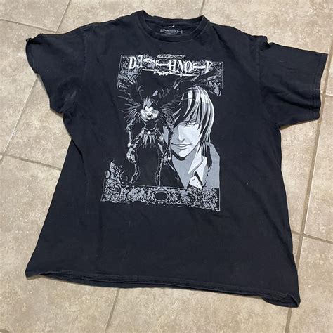 death note shirt size large hole on the right sleeve - Depop