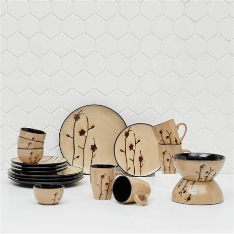 Buy Tessa-Delia Printed Dinner set - Stoneware - Microwave Compatible ...