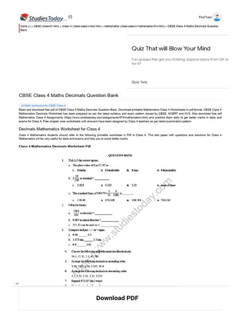 Image result for Question Bank Class 4 Math