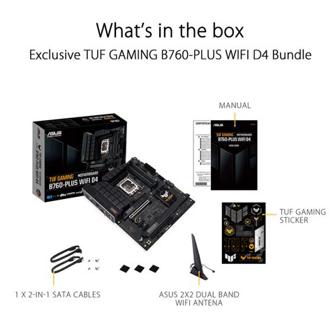ASUS TUF GAMING B760-PLUS WIFI D4 Intel B760 LGA 1700 ATX Gaming ...