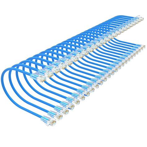 Cat 6 Patch Cables 0.5 feet (24Pack), Slim Cat6a Ethernet Patch Cable ...