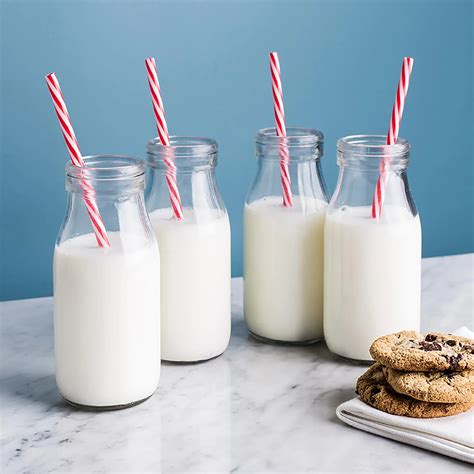 200ml/250ml/500ml Clear Empty Glass Milk Bottle With Plastic Cap Glass ...