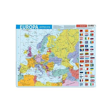 Buy Puzzle ramkowe 72 elementy. Mapa polityczna Europy Online at ...