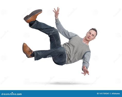 Falling Person Screaming With Arms Outstretched Stock Photography ...