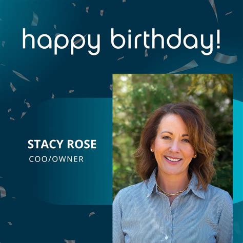 Happy Birthday to Stacy Rose! 🎉 This "Week of Stacy" is always a special one as we celebrate not ...