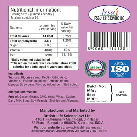 Buy HAPPI KIDZ NUTRITION FOR A HEALTHY BEGINNING IRON+VITAMIN C KIDS ...