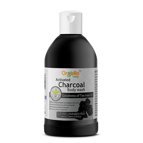 Buy Orgello Herbal Activated Charcoal Body Wash Shower Gel with the ...
