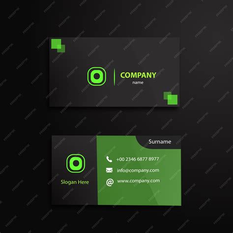 Premium Vector | Circle and squares bussines card