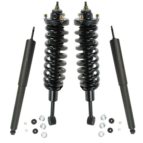 TRQ Front & Rear 4 Piece Complete Shock Assembly & Shock Absorber Kit ...