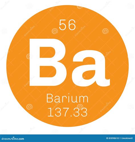 Barium. Alkaline Earth Metals. Chemical Element Of Mendeleev's Periodic Table. 3D Illustration ...