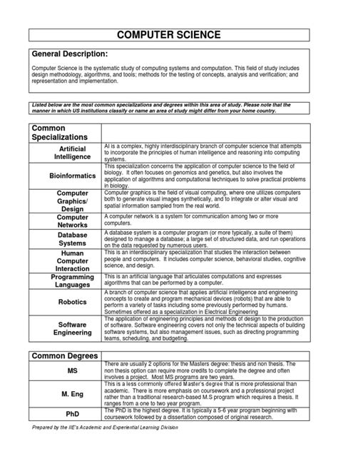 Image result for Computer Science Description