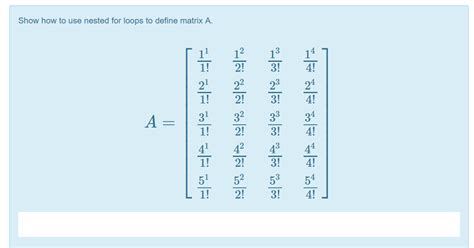 Image result for Creating a Matrix Using for Loops