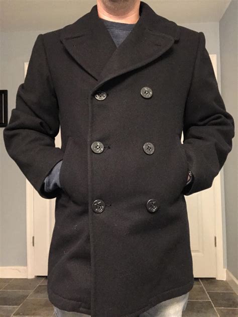Scooped an authentic navy-issue pea coat at Goodwill the other day ...