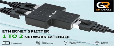 axGear Network Splitter Ethernet Cable 1 to 2 Y Adapter RJ45 CAT5e CAT ...