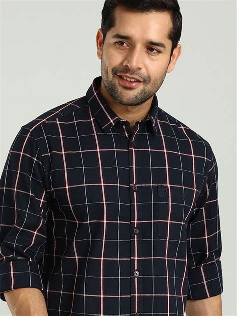 Buy Men Checked Full Sleeve Cotton Shirt – Indian Terrain