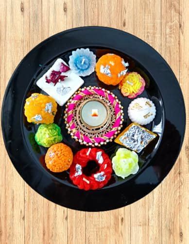 Buy Quarya Diwali Decorative Candles Scented Mithai Sweets Shaped Wax ...