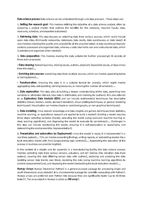 Data Science Process Overview: Key Steps and Techniques (DS Notes ...