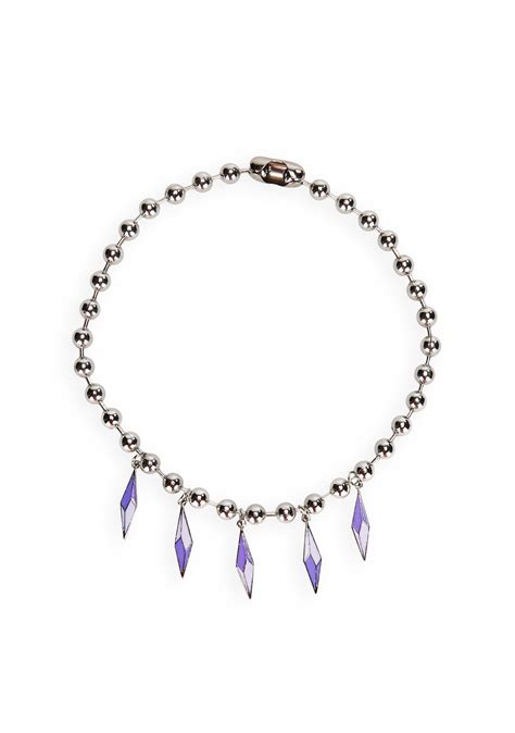 Dolls Kill x Inuyasha Shikon Jewel Shards Ball Chain Necklace - Silver