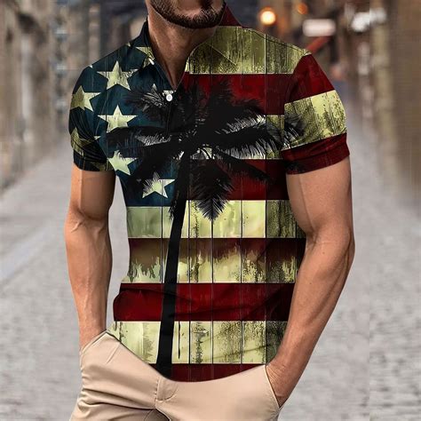 American Flag Shirts Independence Day Shirts Men Red White and Blue ...