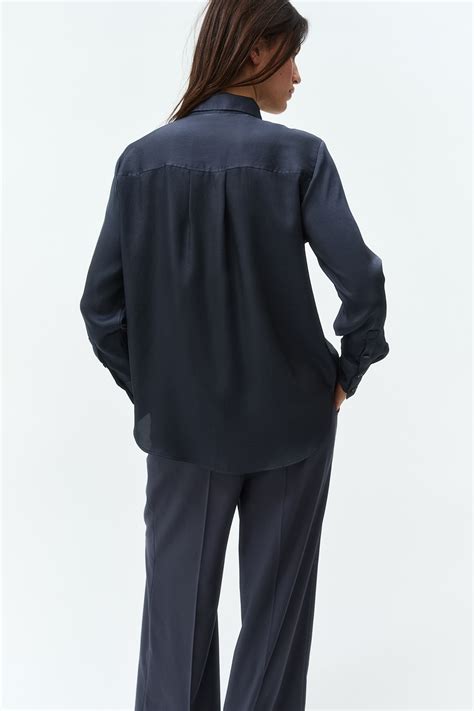 Shirt - Dark blue-gray - Ladies | H&M US