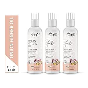 Buy Laugha Onion & Ginger Hair Oil - with comb Applicator - Thyme oil ...