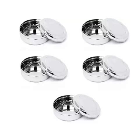 Buy Stainless steel belly shape tiffin/ flat/ canisters/dabba /storage ...