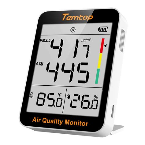 Temtop Air Quality Monitor Indoor Thermo-Hygrometer - PM2.5, AQI ...