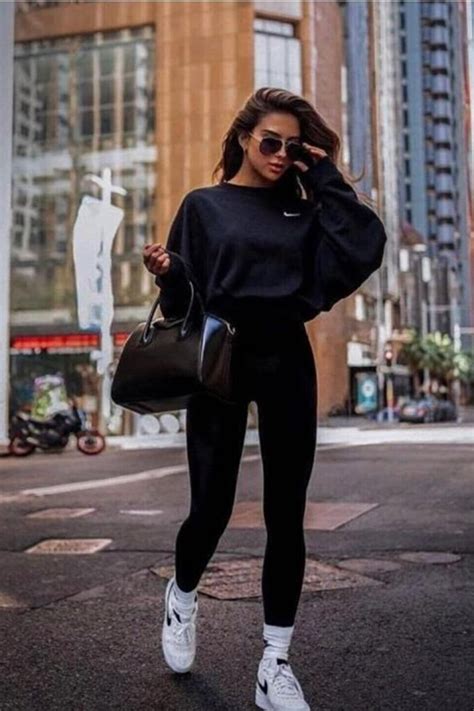 Black Winter High Waist Fleece Lined Ribbed Leggings | Swana