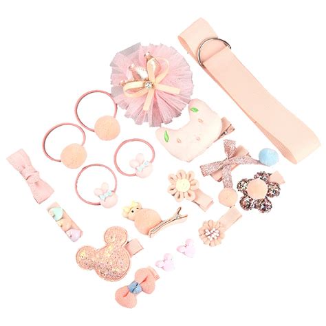 18pcs Baby Hair Clips Set For Little Girls High Elasticity Ties ...