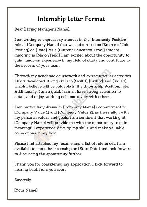 Internship Letter | Format, Samples, How to Write Internship Letter ...