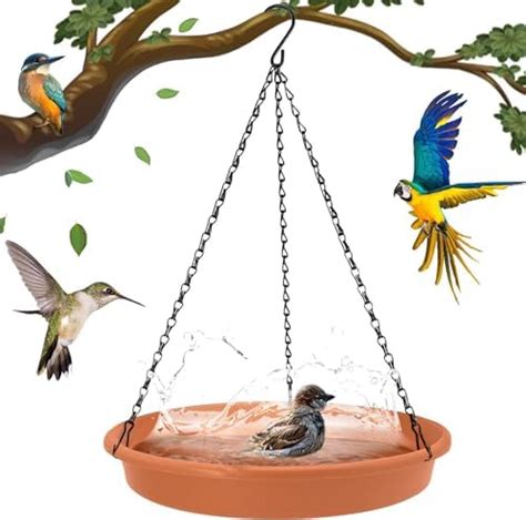 Sharpex Sturdy Steel Plant Hanger Bird Bath or Feeder Rust Brown, Cast ...