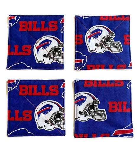 Buffalo Bills Fabric Coasters Set of 4 - Etsy Sweden